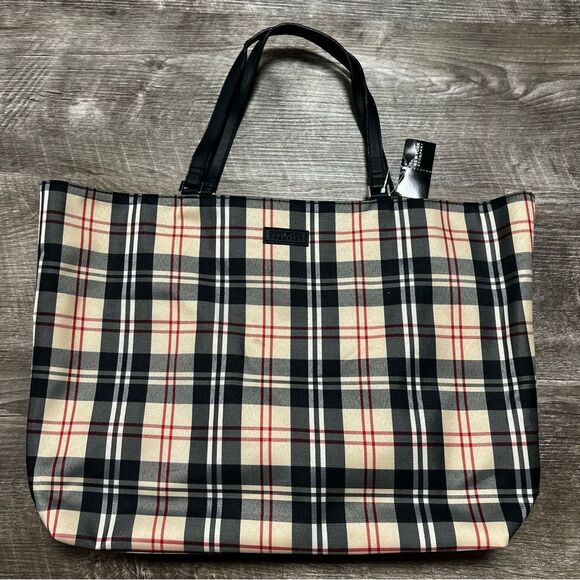 New York & Company Plaid Tote Bag w Matching Wallet NWT - Picture 3 of 10